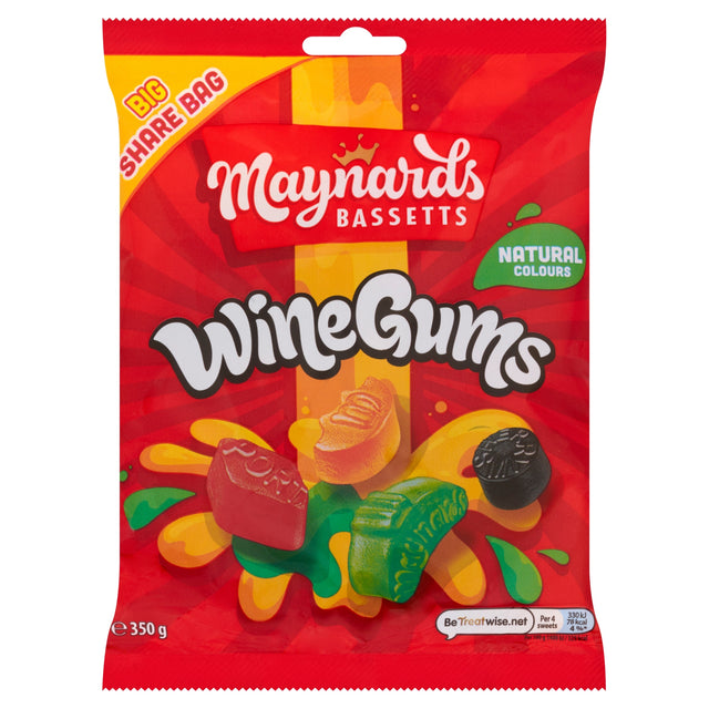 Maynards Bassetts Wine Gums Sweets Sharing Bag 350 g