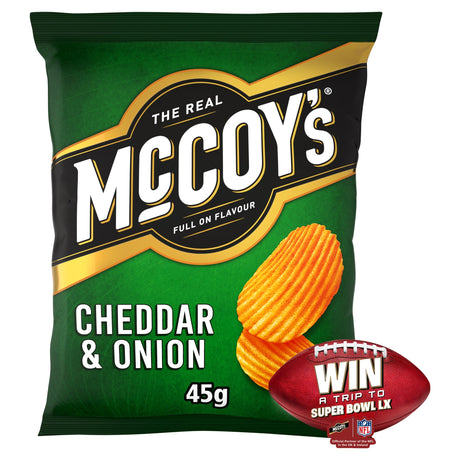 McCoy's Cheddar & Onion Grab Bag Crisps 45 g