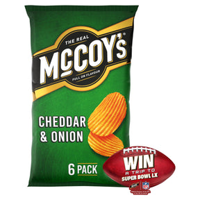 McCoy's Cheddar & Onion Multi-Pack Crisps 6 x 25 g