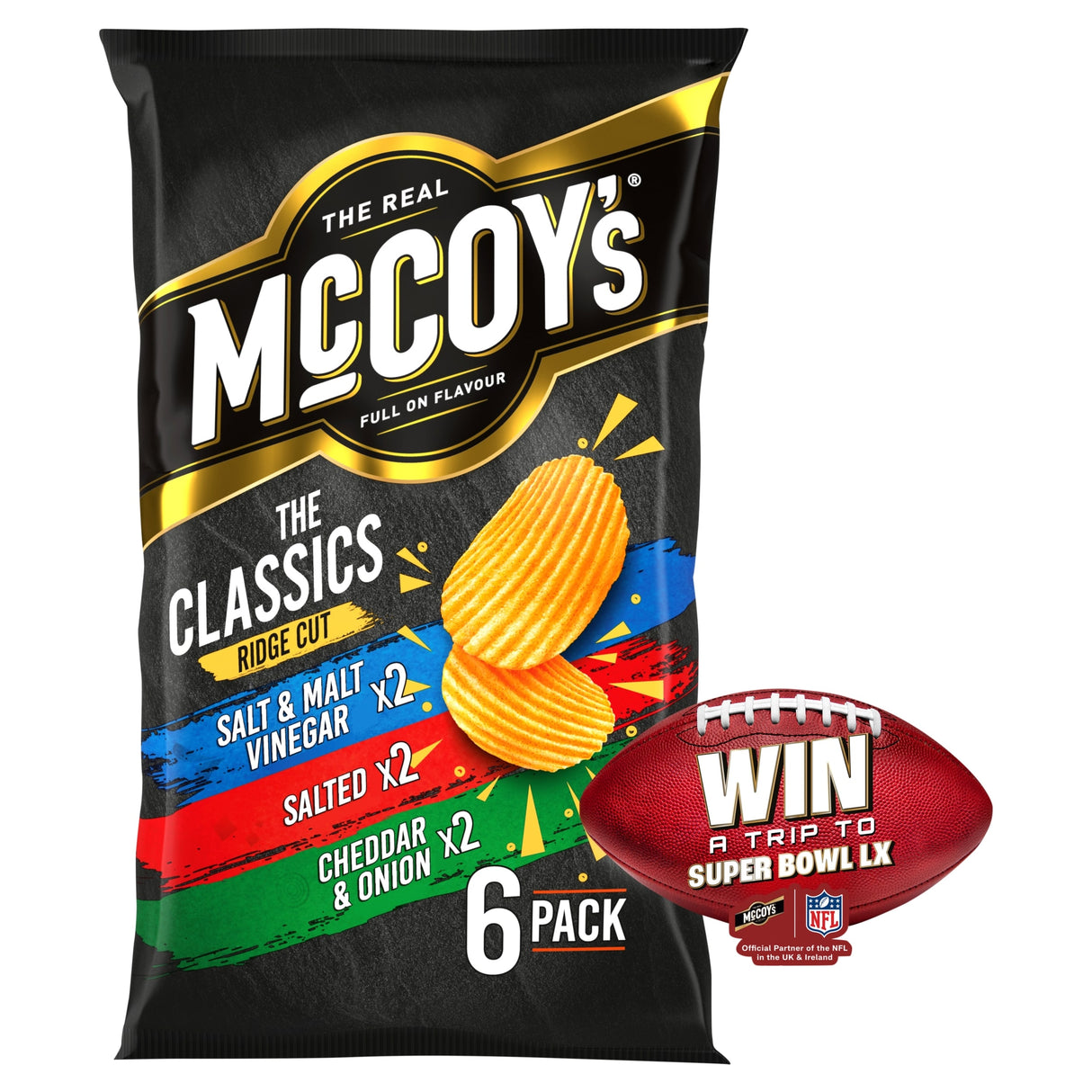 McCoy's Classic Variety Multi-Pack Crisps 6 x 25 g
