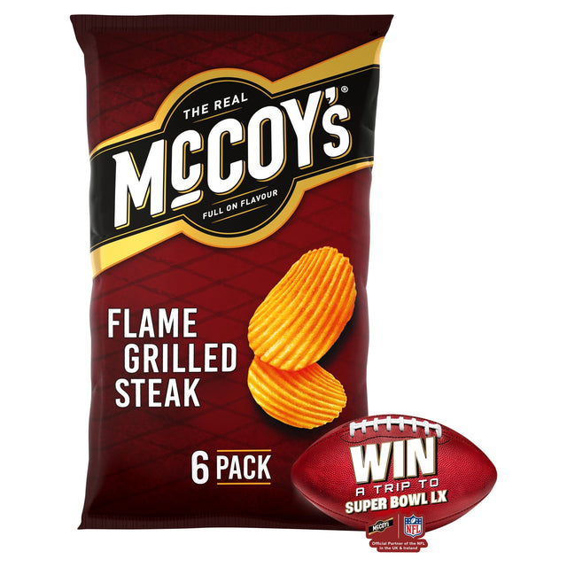 McCoy's Flame Grilled Steak Multi-Pack Crisps 6 x 25 g