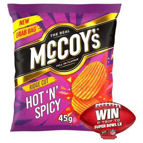 McCoy's Hot'N'spicy Grab Bag Crisps 45 g