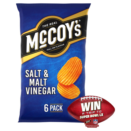 McCoy's Salt & Malt Vinegar Multi-Pack Crisps 6 x 25 g