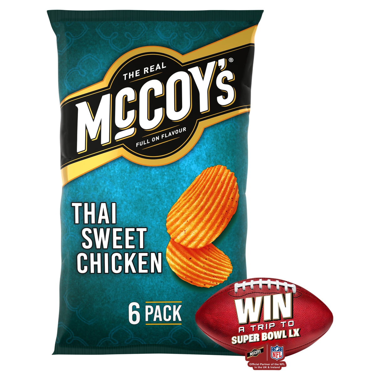 McCoy's Thai Sweet Chicken Multi-Pack Crisps 6 x 25 g