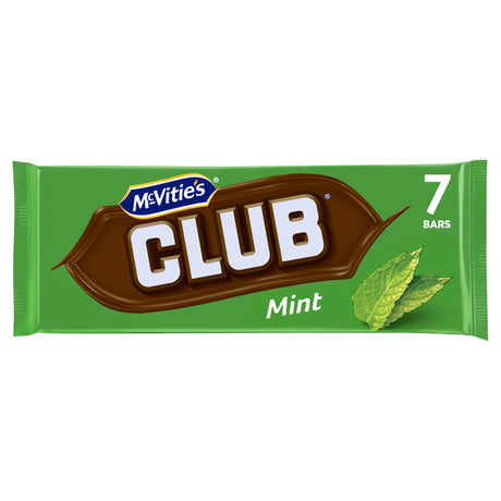 McVitie's Club Mint Biscuit Bars 7 x 22 g