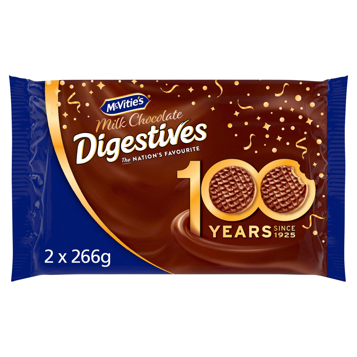 McVitie's Digestives Milk Chocolate Biscuits Twin Pack 2 x 266 g