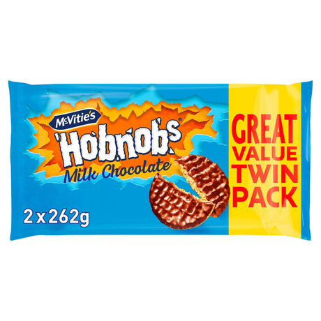 McVitie's Hobnobs The Oaty One Milk Chocolate Biscuits Twin Pack 524 g