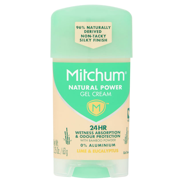 Mitchum Natural Power Gel Cream Deodorant Lime & Eucalyptus 63 g