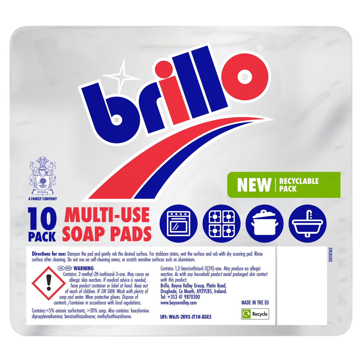 Mr Muscle & Brillo Soap Pads 10 Pack