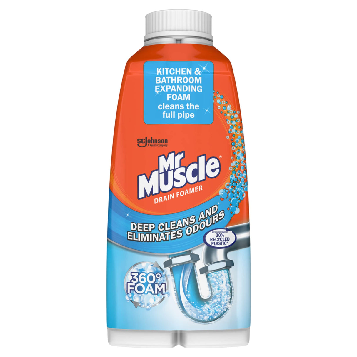Mr Muscle Drain Foamer Pipe Cleaner Deep Clean & Odour Eliminator 500 ml