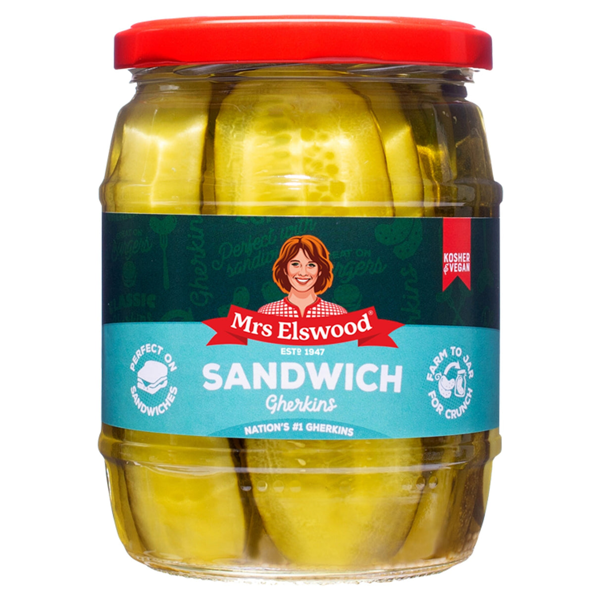 Mrs Elswood Sandwich Slices Cucumbers 540 g