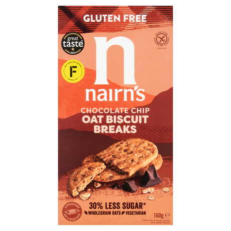 Nairn's Gluten Free Biscuit Breaks Oats & Chocolate Chip 160 g
