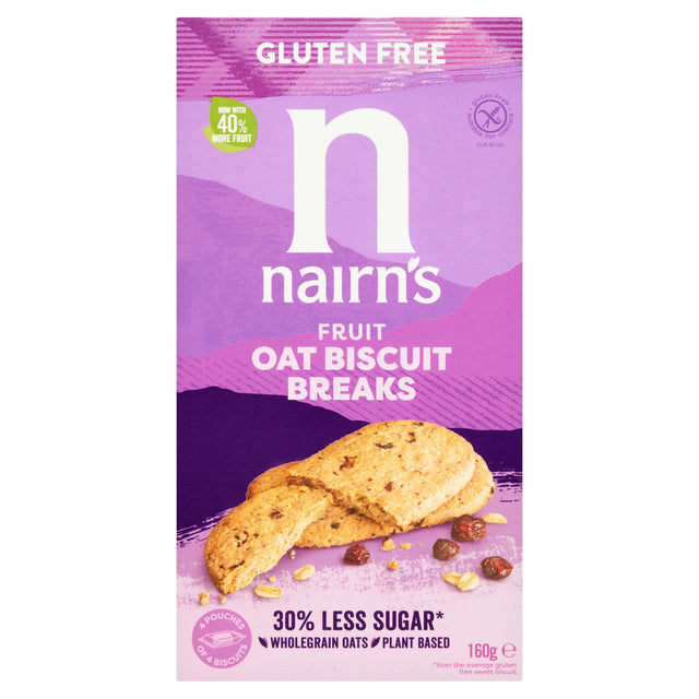 Nairn's Gluten Free Biscuit Breaks Oats & Fruit 160 g