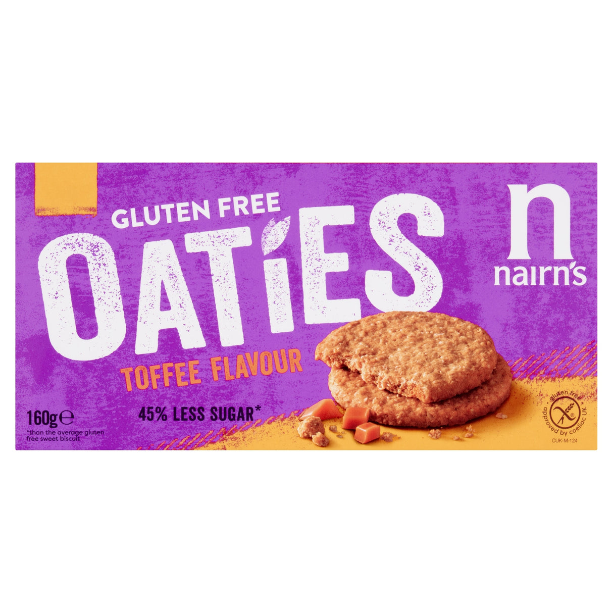Nairn's Gluten Free Oaties Toffee Flavour Biscuits 160 g