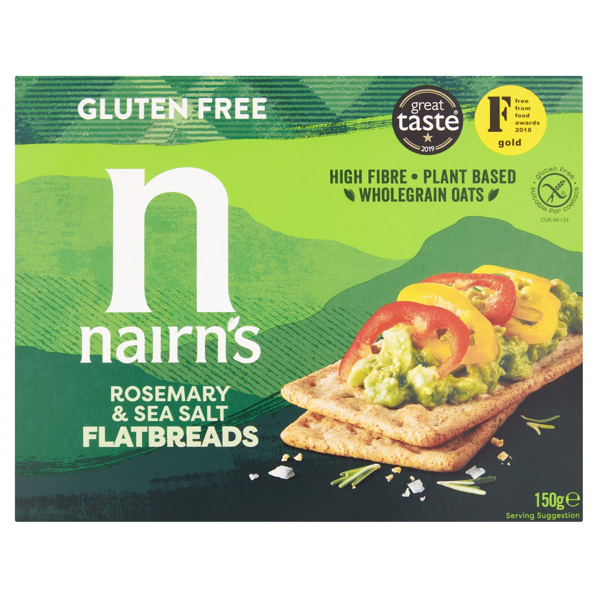 Nairn's Gluten Free Rosemary & Sea Salt Flatbreads 150 g