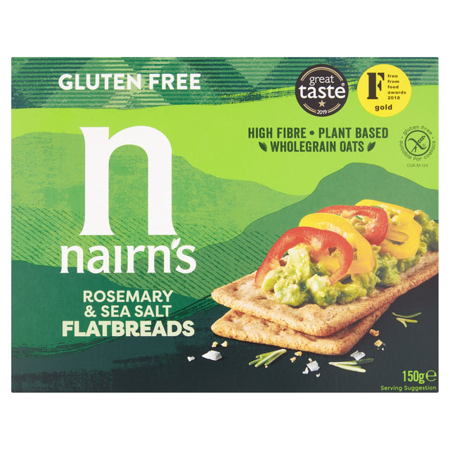 Nairn's Gluten Free Rosemary & Sea Salt Flatbreads 150 g