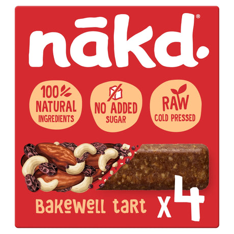 Nakd Bakewell Tart Fruit & Nut Bars 4 Pack 140 g