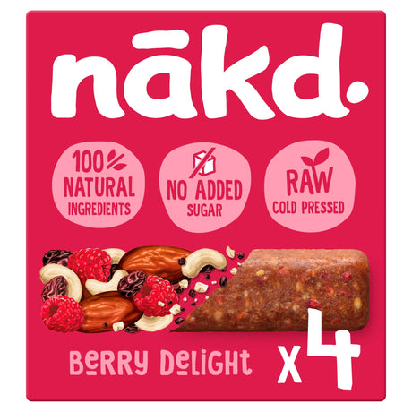 Nakd Berry Delight Raw Fruit & Nut Bar 4 x 35 g