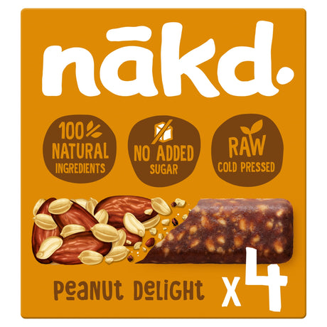 Nakd Peanut Delight Raw Fruit & Nut Bar 4 x 35 g