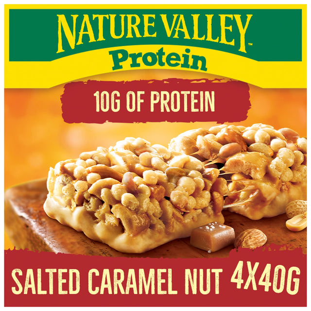 Nature Valley Protein Salted Caramel Nut Cereal Bars 4 x 40 g