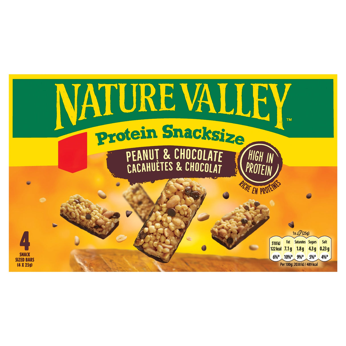 Nature Valley Protein Snacksize Bars Peanut & Chocolate 4 x 25 g
