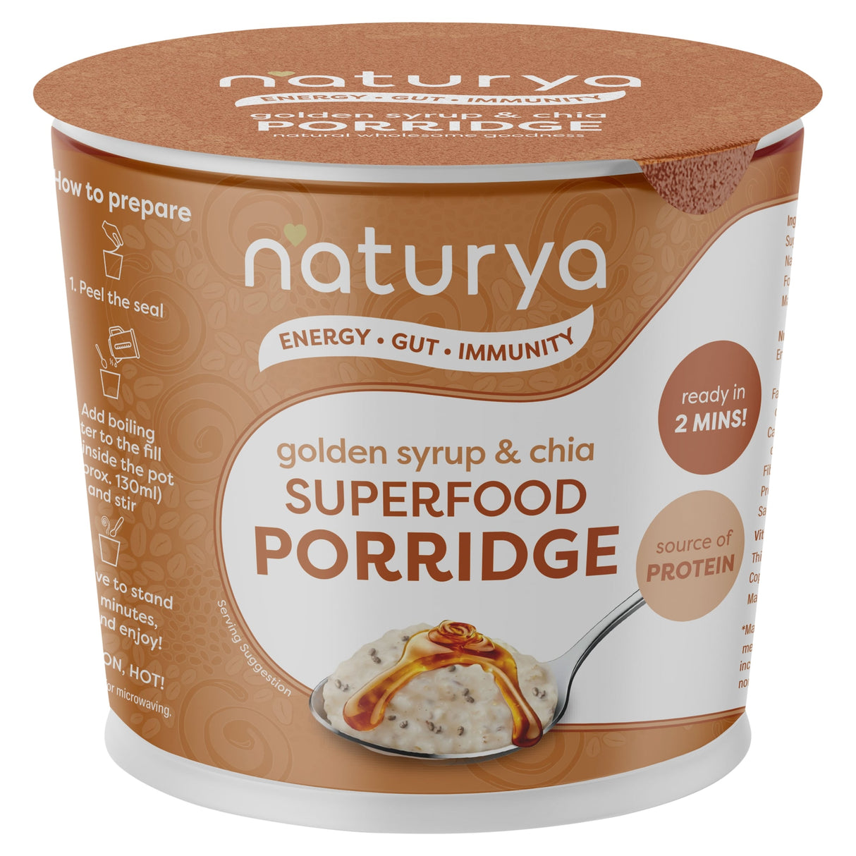 Naturya Superfood Porridge Golden Syrup & Chia 55 g