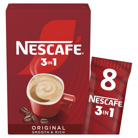 Nescafe 3 in 1 Original Coffee Sachets 8 x 16 g
