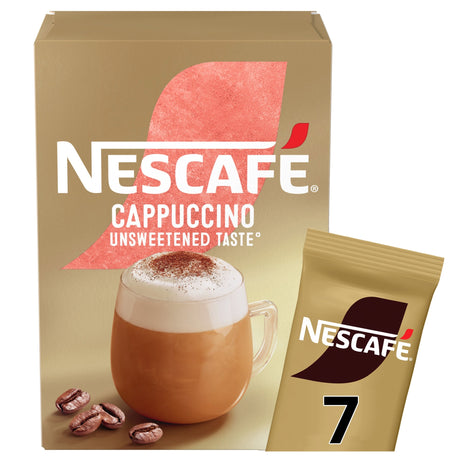 Nescafe Cappuccino Unsweetened Instant Coffee 7 Sachets