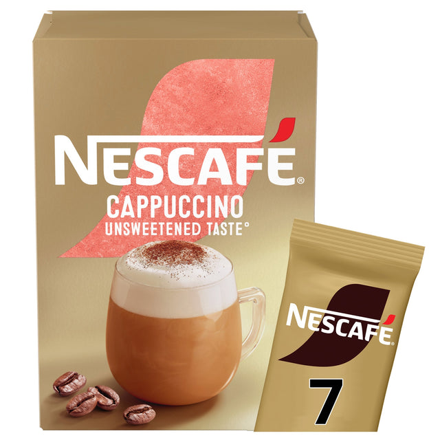 Nescafe Cappuccino Unsweetened Instant Coffee 7 Sachets