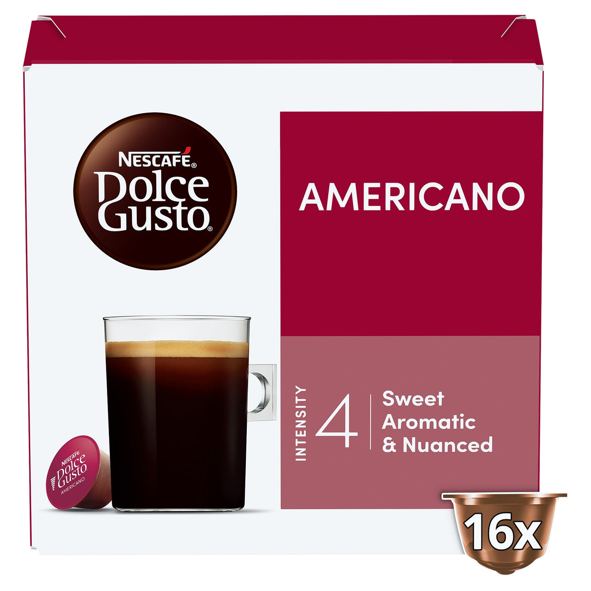 Nescafe Dolce Gusto Americano Coffee Pods 16 Pack 136 g
