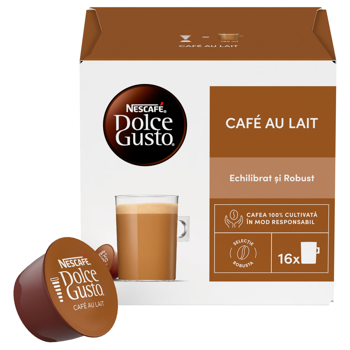 Nescafe Dolce Gusto Cafe Au Lait Coffee Pods x 16 160 g