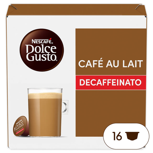Nescafe Dolce Gusto Cafe Au Lait Decaff Coffee Pods x 16 160 g