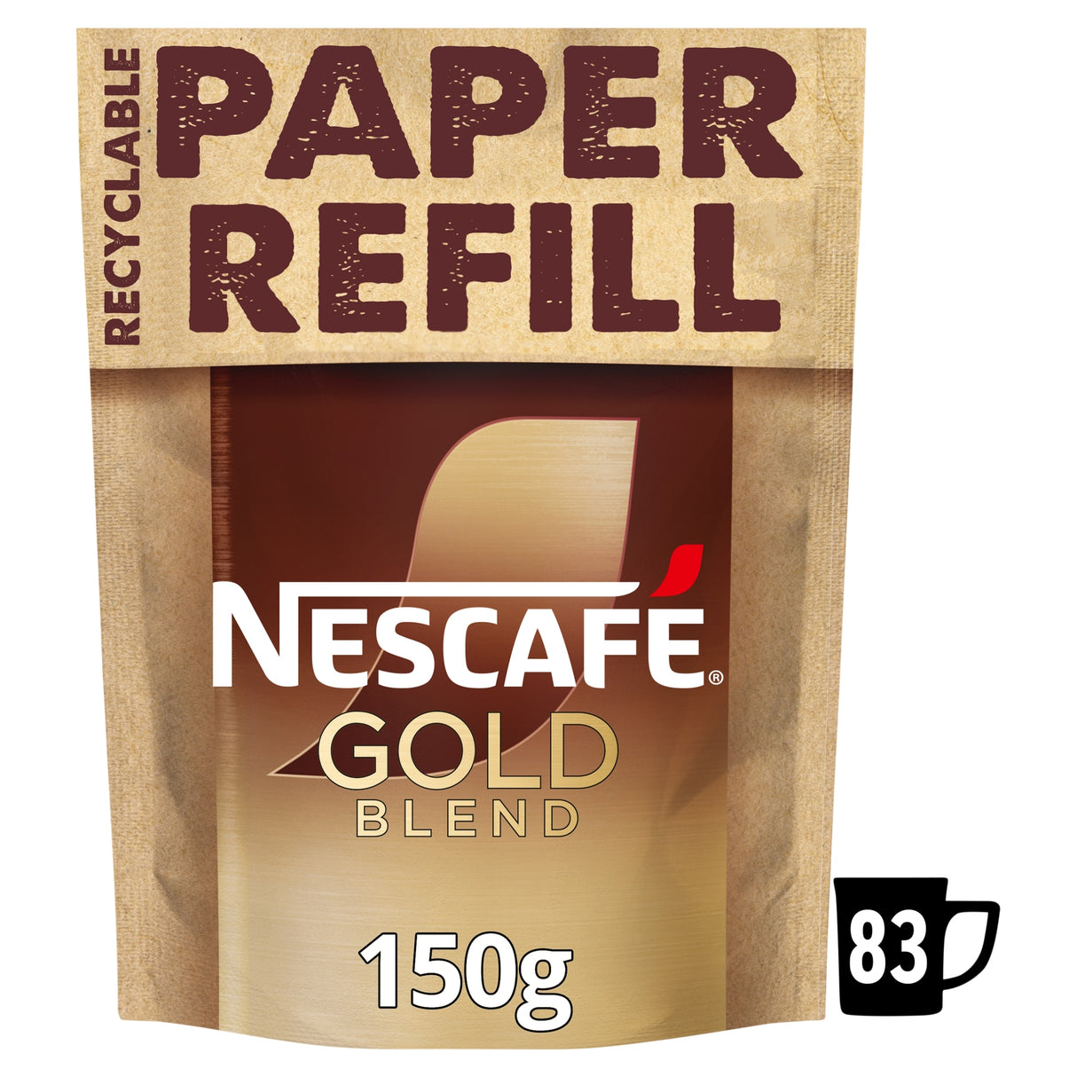 Nescafe Gold Blend Instant Coffee Paper Refill 150 g