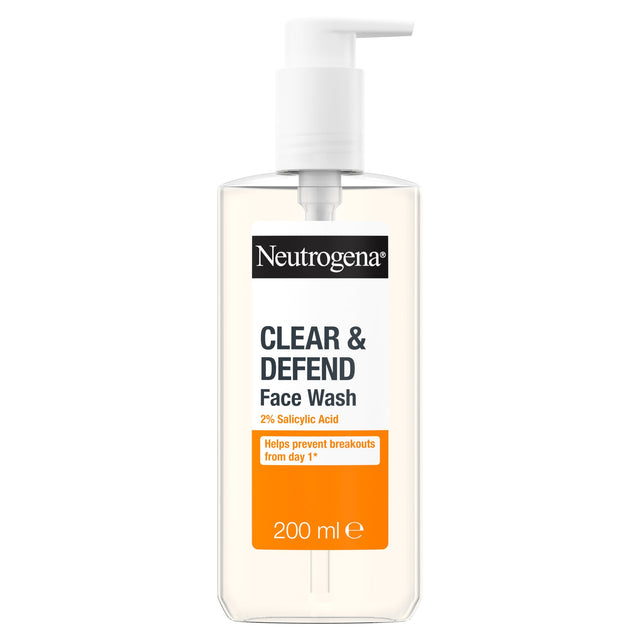 Neutrogena Clear & Defend 2% Salicylic Acid Face Wash 200 ml