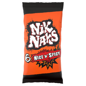 Nik Naks Nice 'N' Spicy Multi-Pack Crisps 6 x 20 g