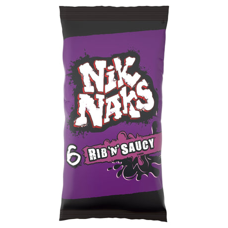Nik Naks Rib 'N' Saucy Multi-Pack Crisps 6 x 20 g