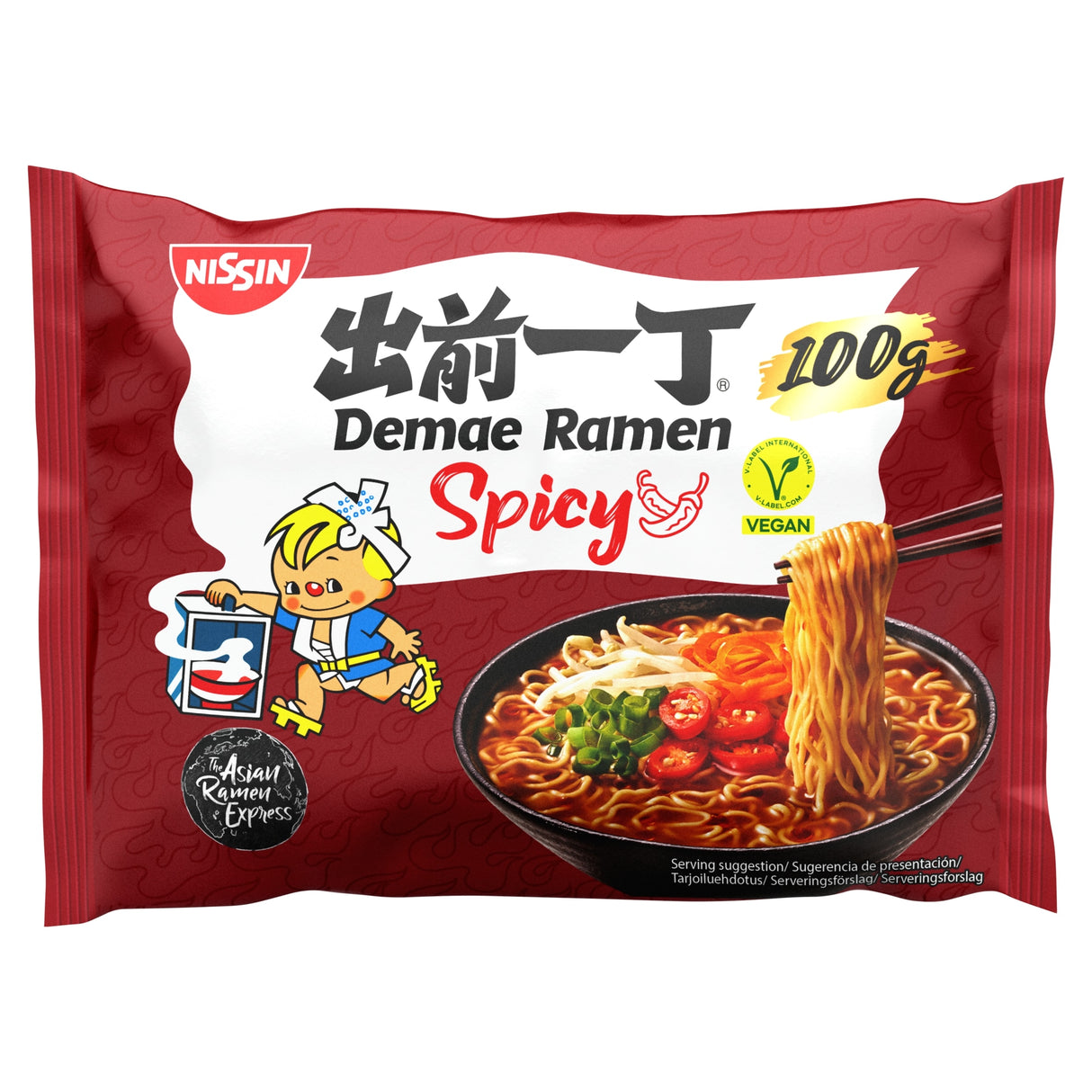 Nissin Demae Ramen Noodles Spicy 100 g