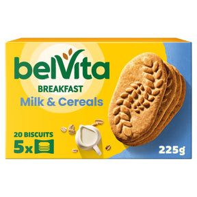 Belvita Breakfast Milk & Cereal Biscuit Snack Bars Pack 5 x 45 g