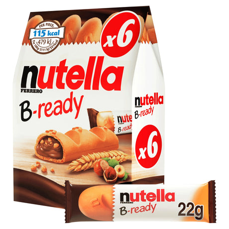 Nutella B-Ready Bars Multi-Pack 6 x 22 g 132 g