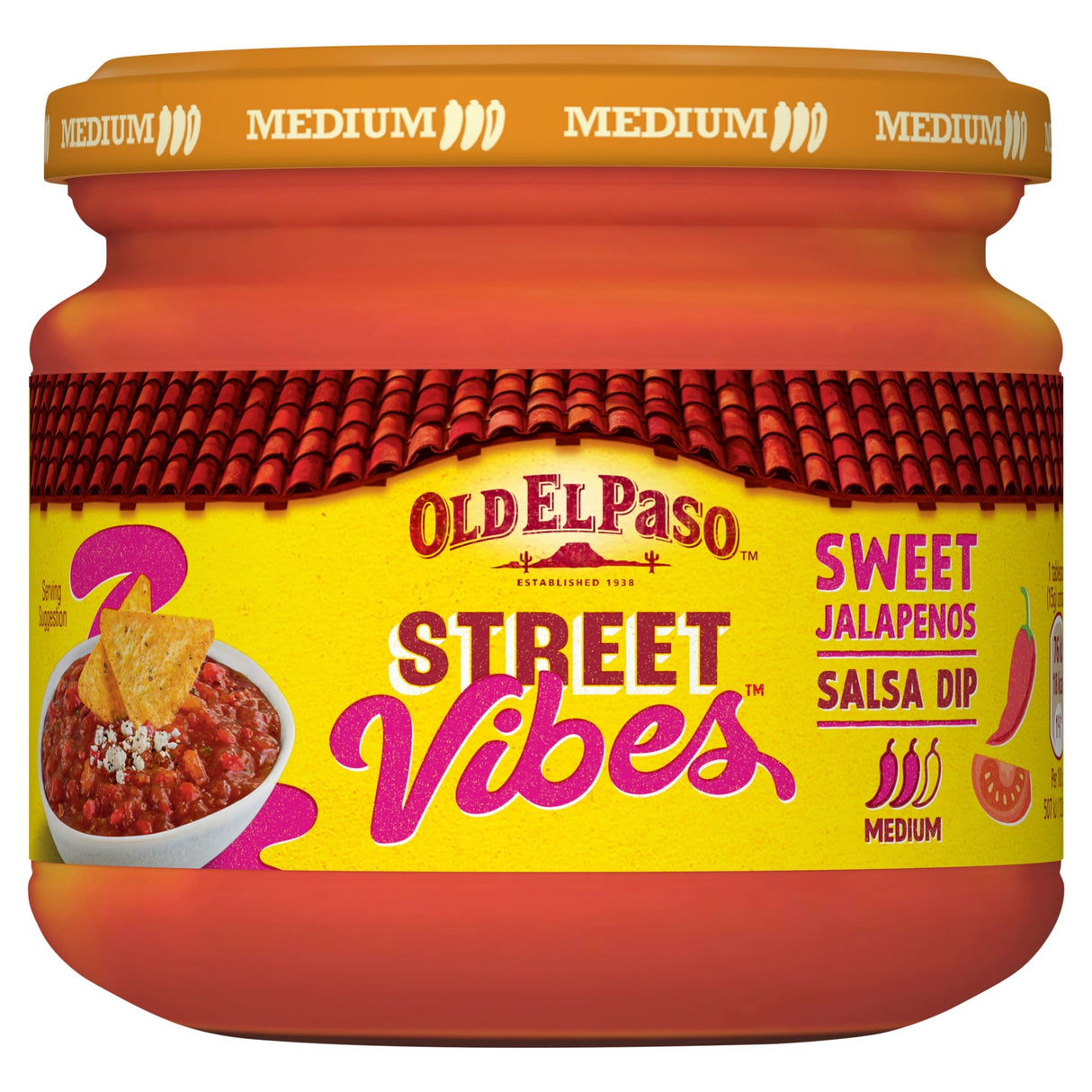 Old El Paso Street Vibes Salsa Dip Sweet Jalapenos 335 g