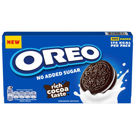 Oreo No Added Sugar Vanilla Cookie Sandwich Biscuits 176 g