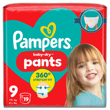 Pampers Baby Dry Nappy Pants Size 9 Essential Pack 19 Nappies
