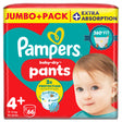 Pampers Baby-Dry Nappy Pants Size 4+ Jumbo+ Pack 66 Pack