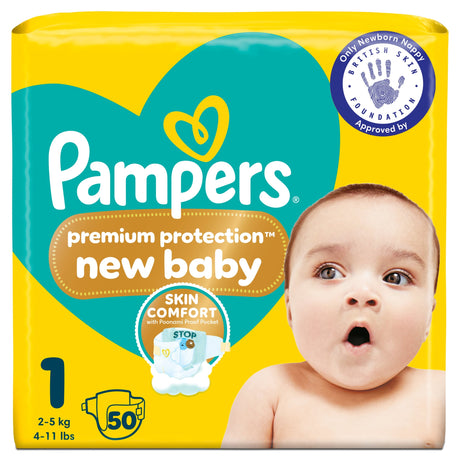 Pampers New Baby Size 1 50 Nappies Essential Pack