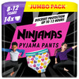 Pampers Ninjamas Pink Pyjama Pants 8-12 Years 14 Pack