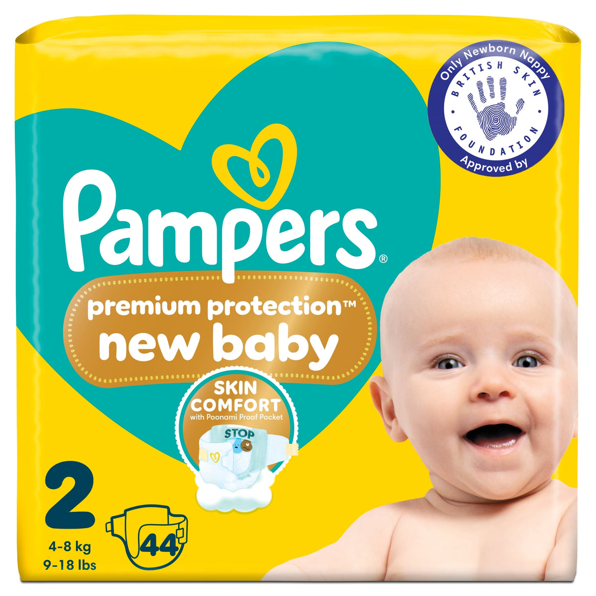 Pampers Premium Protection New Baby Size 2 44 Nappies