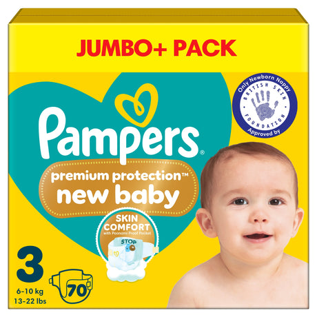 Pampers Premium Protection New Baby Size 3 70 Nappies