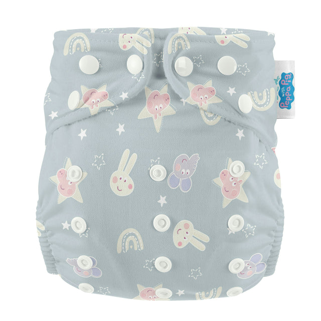 Peppa Pig One Size All-In-One Reusable Cloth Nappy Blue Mix Peppa & Friends
