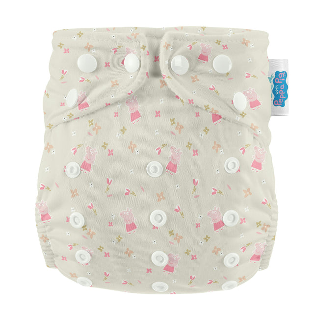 Peppa Pig One Size All-In-One Reusable Cloth Nappy Peppa Floral