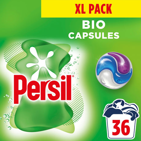 Persil Bio 3 in 1 Laundry Washing Detergent Capsules 36 Washes 759.6 g